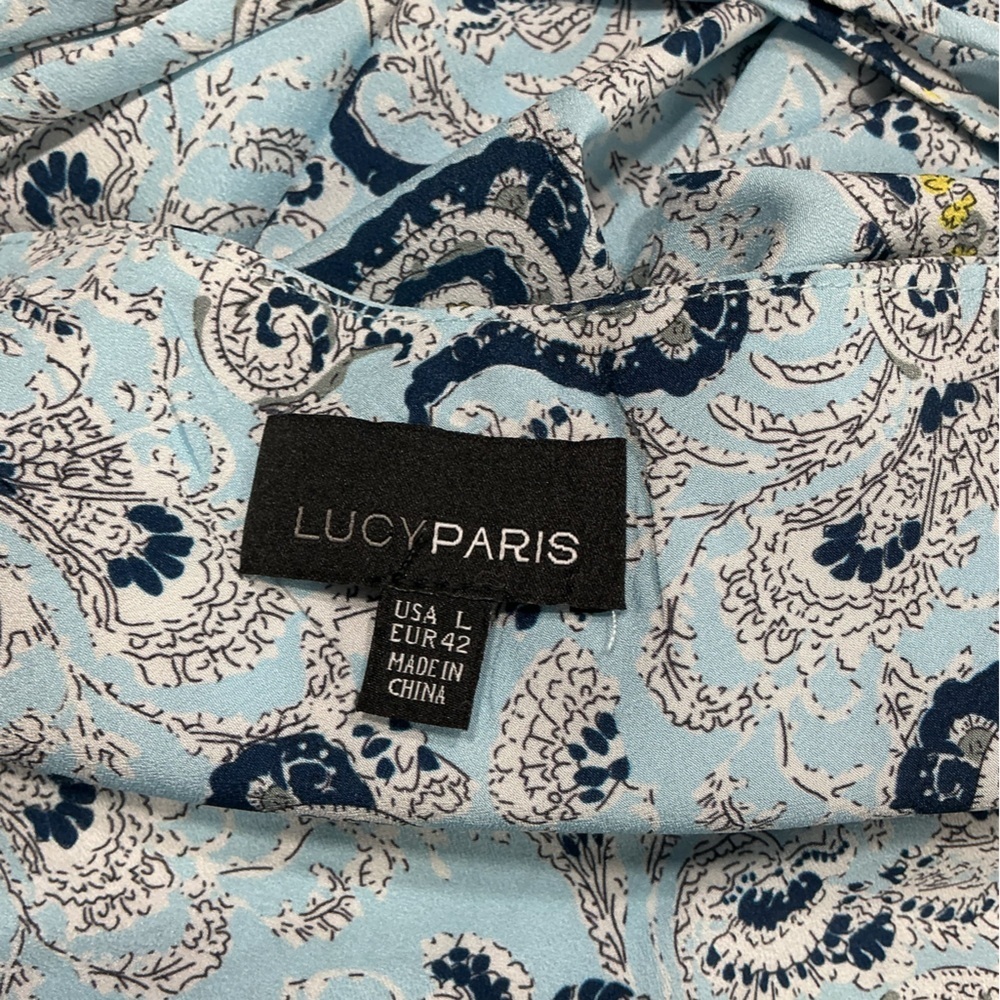 Lucy Paris Blue Paisley Print Maxi Dress 660 - Picture 4 of 4